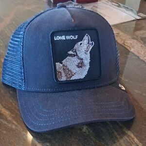 Goorin Bros Navy Lone Wolf Trucker Hat